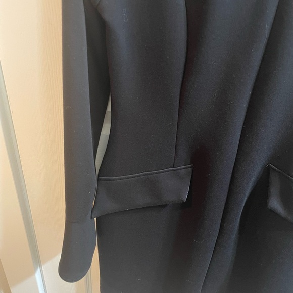 NWT Ofefan Black Long Sleeve Bodycon Dress | Bell Sleeves & Mock Neck - Picture 6 of 9